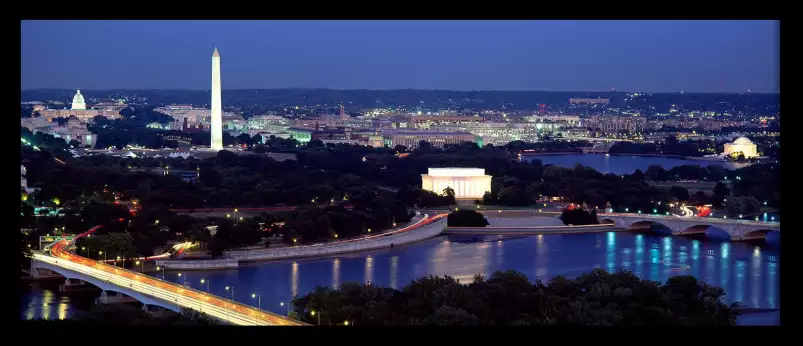 Grand angle sur Washington - affiche ville