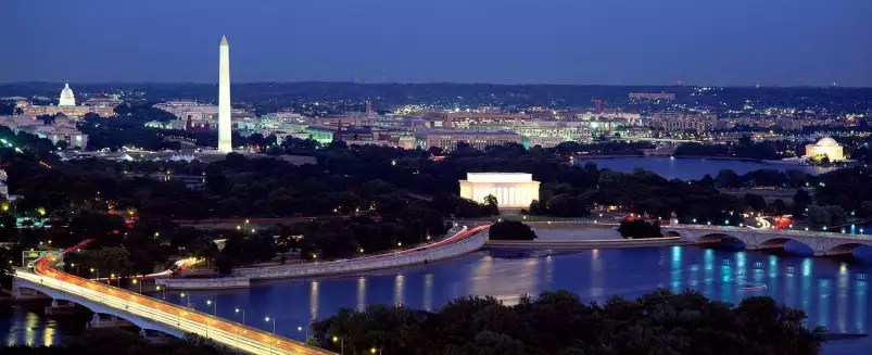 Grand angle sur Washington - affiche ville