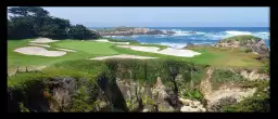 Terrain de golf à Pebble Beach - tableaux bord de mer