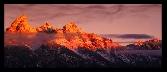 Lever du soleil sur le Wyoming - poster montagnes