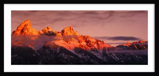 Lever du soleil sur le Wyoming - poster montagnes