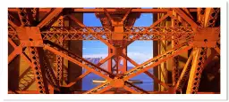 Golden Gate Bridge California - affiche style industriel