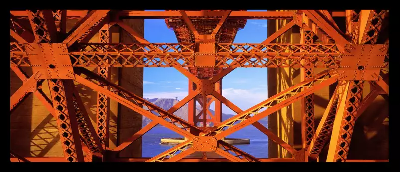 Golden Gate Bridge California - affiche style industriel