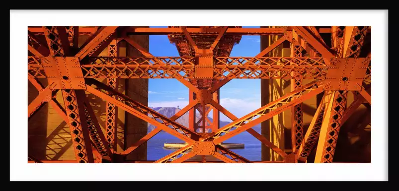 Golden Gate Bridge California - affiche style industriel