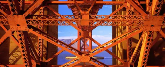 Golden Gate Bridge California - affiche style industriel