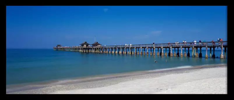 Jetee en Floride - tableau bord de mer