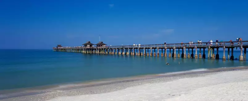 Jetee en Floride - tableau bord de mer