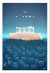 Athenes vintage - affiche ville