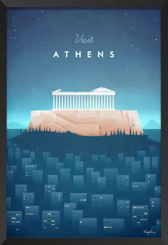 Athenes vintage - affiche ville