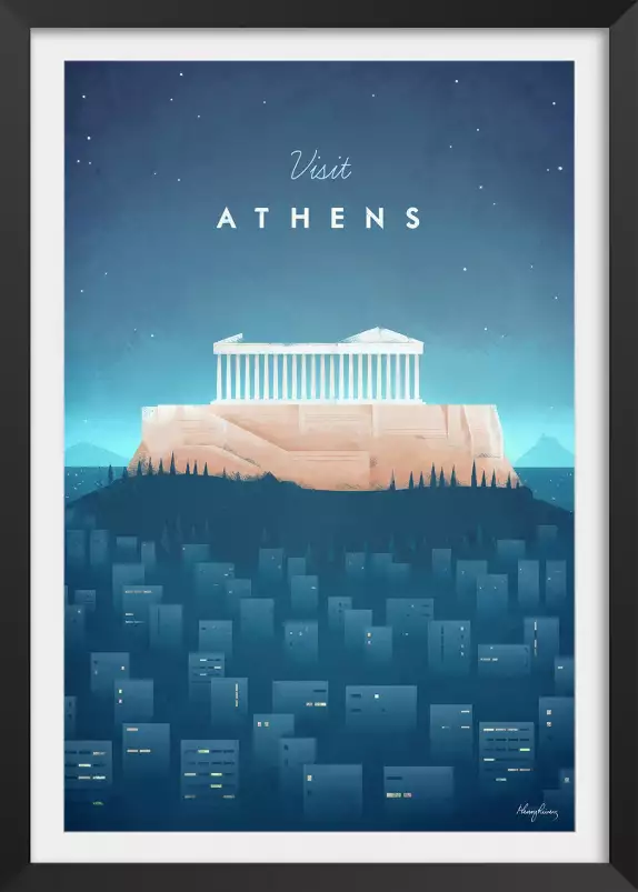 Athenes vintage - affiche ville