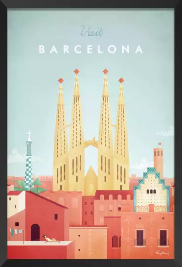 Barcelona vintage - poster architecture