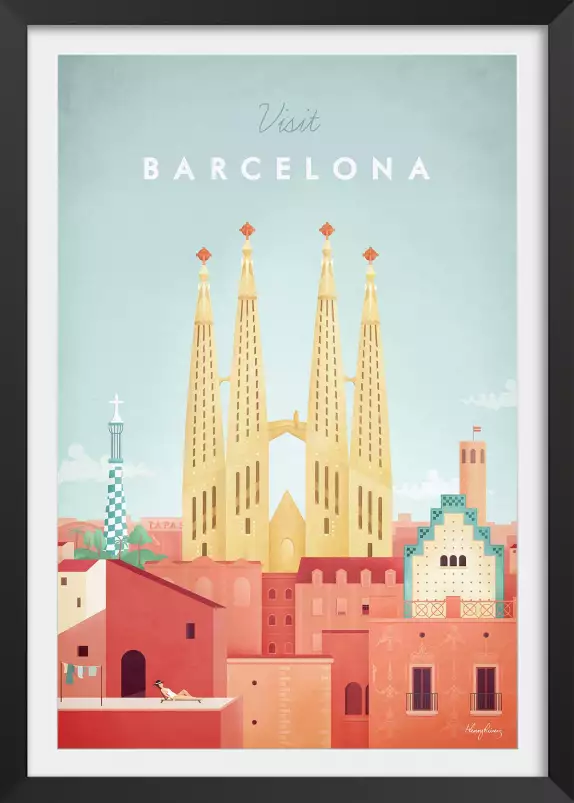 Barcelona vintage - poster architecture