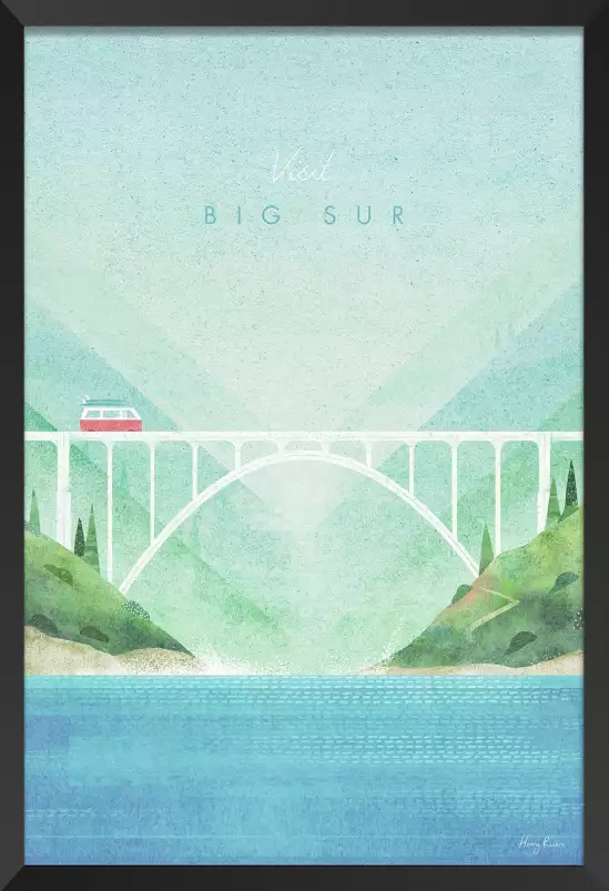 Big Sur Californie - poster surf