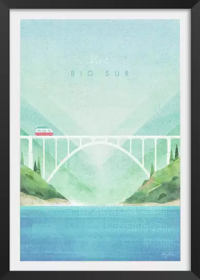 Big Sur Californie - poster surf