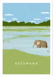 Botswana vintage - tableau paysage