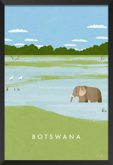 Botswana vintage - tableau paysage