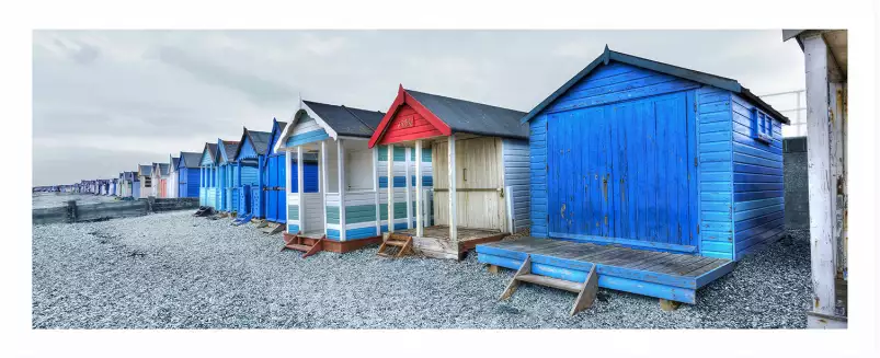 Cabines à Tankerton Beach - tableau plage