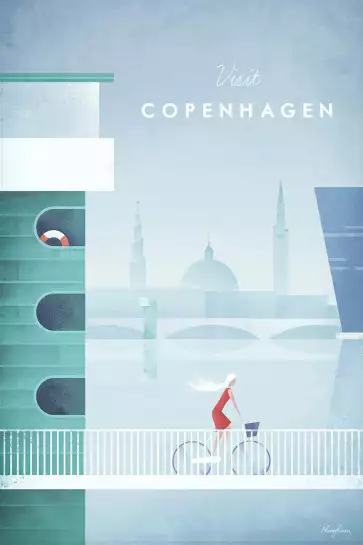Copenhagen vintage - poster ville