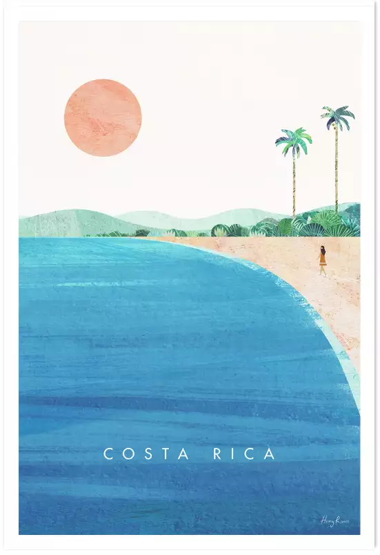 Costa Rica vintage - affiche monde