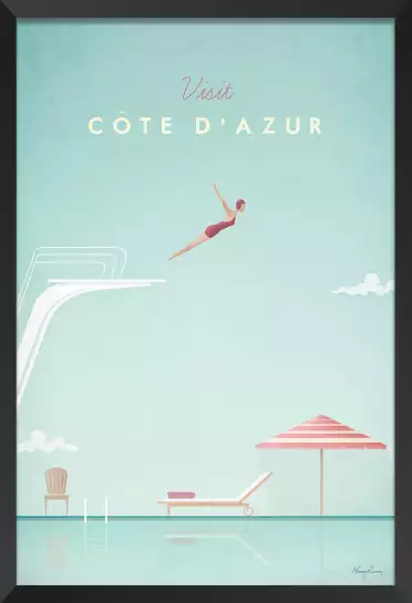 Cote d'Azur vintage - tableau paysage