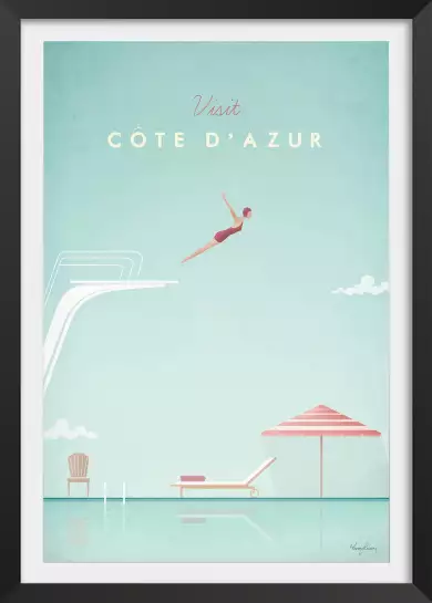 Cote d'Azur vintage - tableau paysage