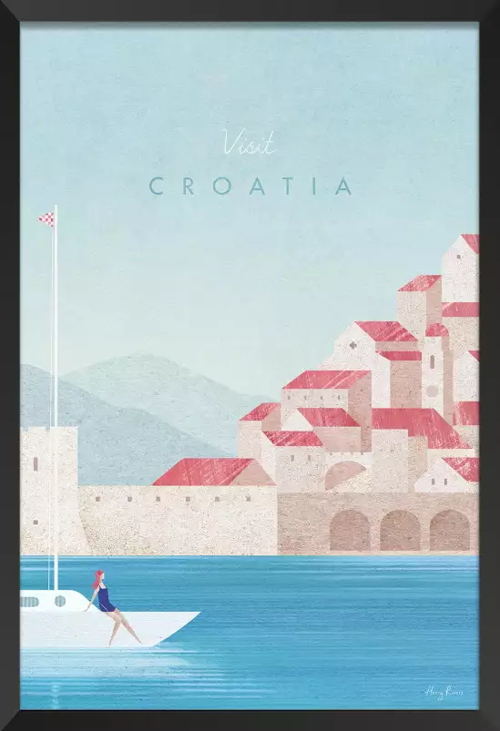 Croatie vintage - affiche monde