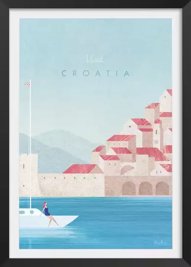 Croatie vintage - affiche monde