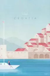 Croatie vintage - affiche monde