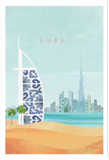 Dubai vintage - affiche ville
