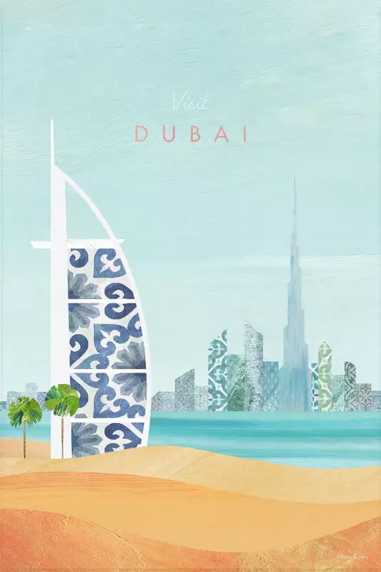 Dubai vintage - affiche ville