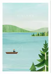 Finlande vintage - affiche monde