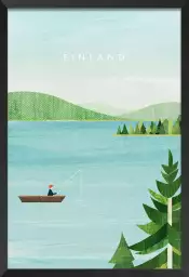 Finlande vintage - affiche monde