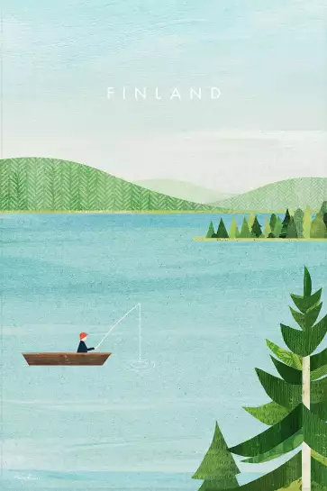 Finlande vintage - affiche monde