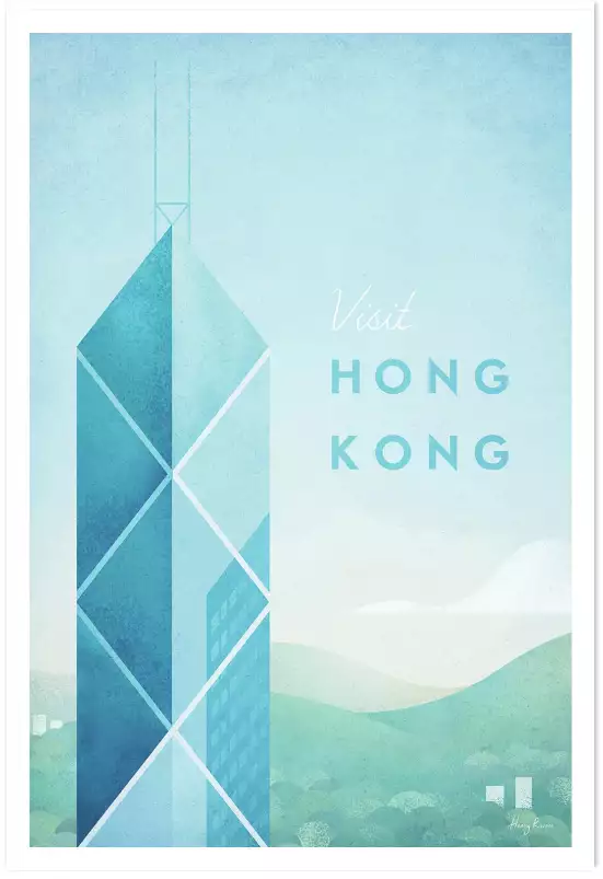 Hong Kong vintage - affiche ville