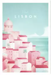 Lisbonne vintage - affiche ville