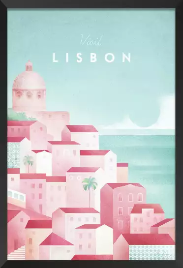 Lisbonne vintage - affiche ville