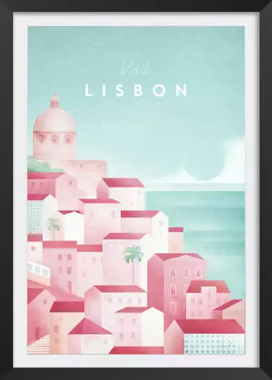 Lisbonne vintage - affiche ville