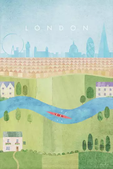 Londres l'été - affiche ville