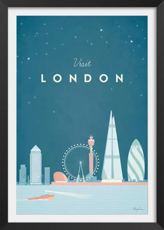 Londres vintage - affiche ville