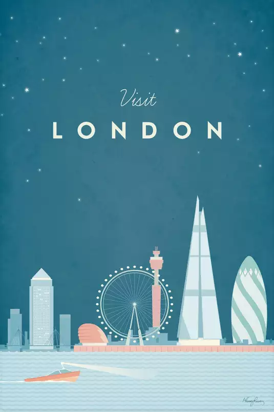 Londres vintage - affiche ville