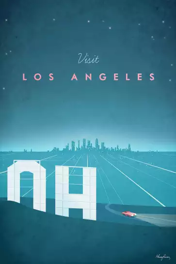 Los Angeles vintage - affiche ville