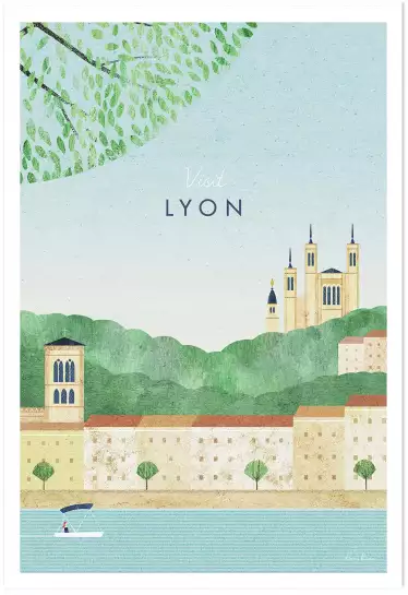 Lyon vintage - poster architecture