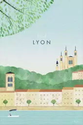 Lyon vintage - poster architecture