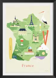 Carte de France - poster cartographie