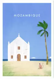 affiche de voyage Mozambique - vintage poster