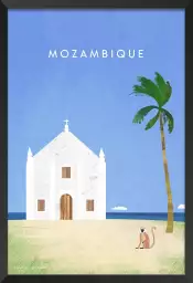 affiche de voyage Mozambique - vintage poster