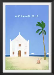 affiche de voyage Mozambique - vintage poster