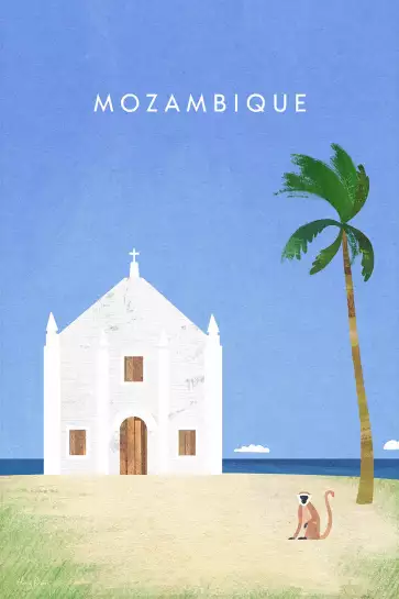 affiche de voyage Mozambique - vintage poster