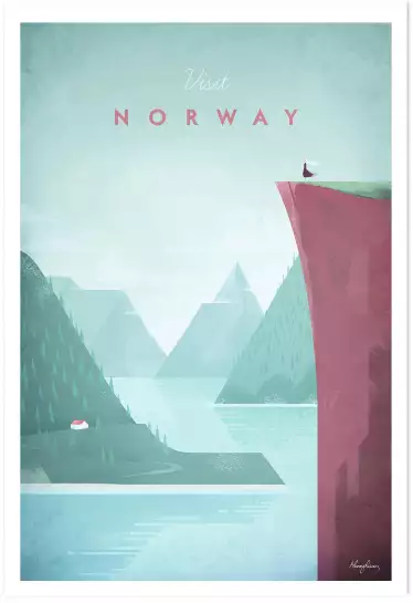 Norway vintage - affiche monde