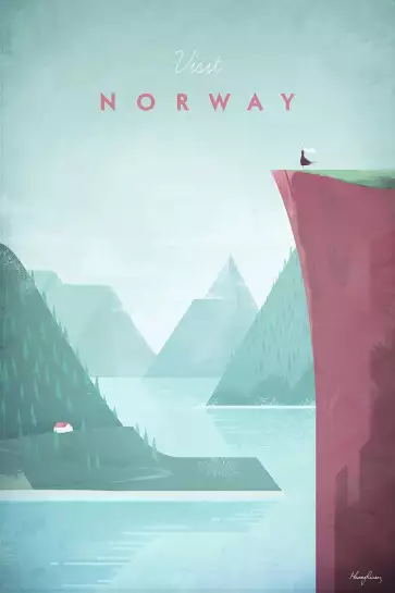 Norway vintage - affiche monde